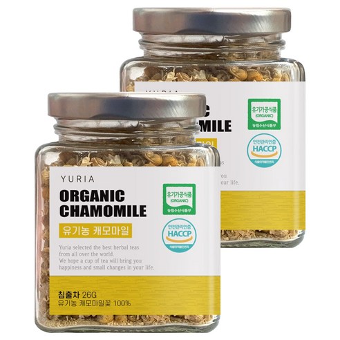 유리아 캐모마일차 유리병 컬렉션, 26g, 1개입, 2개