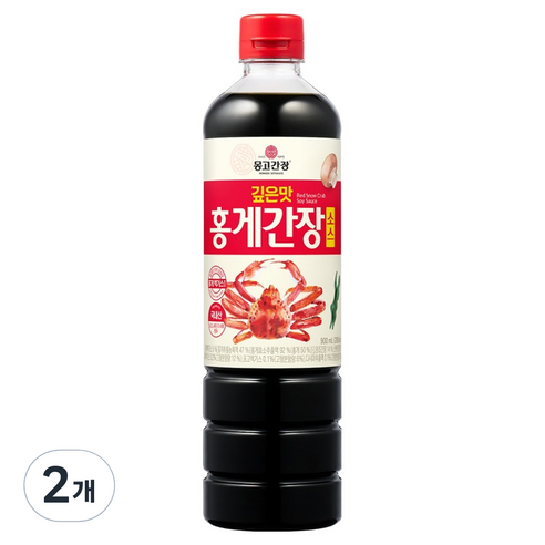 몽고간장 깊은맛 홍게간장 소스, 2개, 900ml