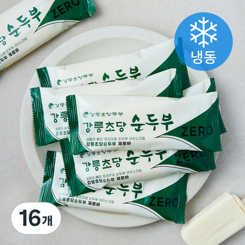 강릉초당순두부 제로바 아이스크림 (냉동), 80ml, 1개입, 16개