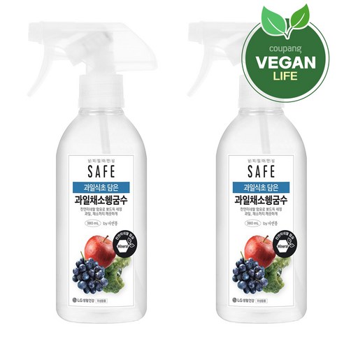 세이프 과일식초 담은 과일채소헹굼수, 380ml, 2개