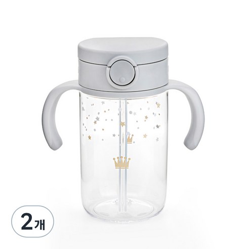 아스타 빨대컵, 320ml, 2개, 라이트그레이
