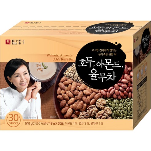 담터 호두아몬드 율무차, 18g, 30개