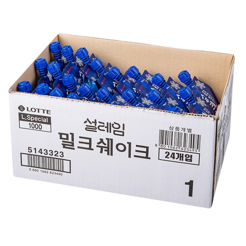  롯데웰푸드 설레임 밀크쉐이크 아이스밀크 (냉동), 160ml, 24개 