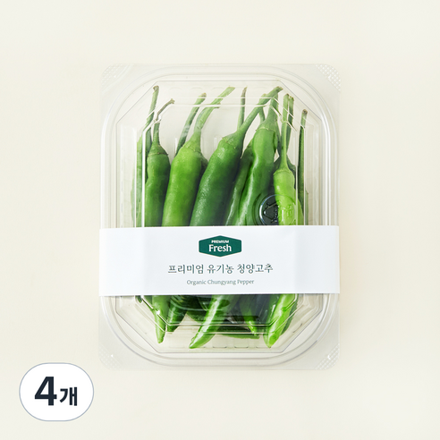 프리미엄 유기농 청양고추, 150g, 4개
