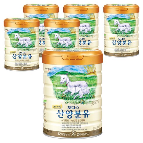 일동후디스 프리미엄 산양분유 3단계, 800g, 6캔