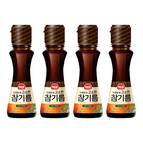 해표 고소한 참기름, 55ml, 4개