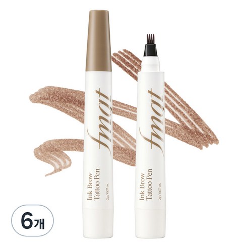 fmgt 잉크 아이브로우 타투펜 2g, 01 내추럴 브라운, 6개