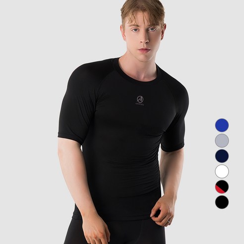 아르메데스 남성용 반팔 테크핏 언더레이어 R-131