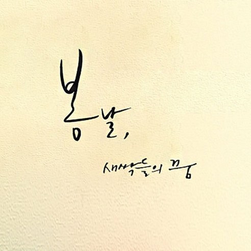 캘리그라피 포인트스티커 봄날 새싹들의 꿈, 진회색