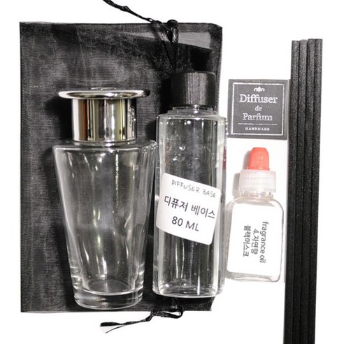 디퓨저KIT, 4.자연향-블랙머스크, 100ml, 실버갓폴스투명