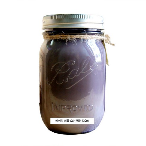 베이직 퍼플 소이캔들, 체리블라썸, 430ml, 면심지