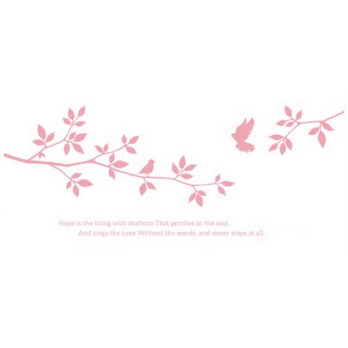 슬로우드로잉 포인트스티커 새들의노래A, 핑크