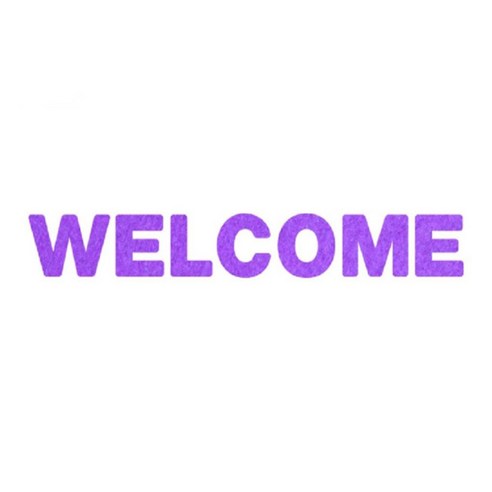 와니데코_접착이니셜 _WELCOME, 퍼플