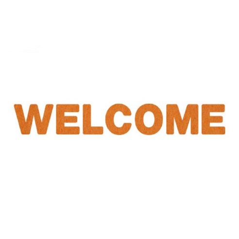 와니데코_접착이니셜 _WELCOME, 오렌지