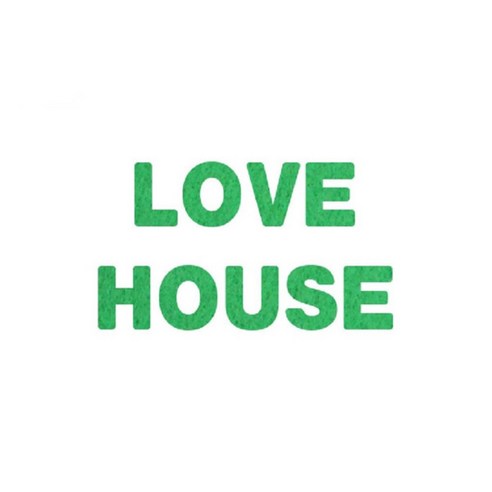 와니데코_접착이니셜 _LOVE HOUSE, 그린