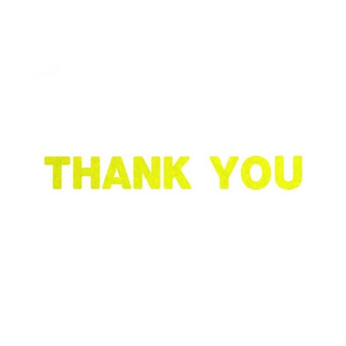 와니데코_접착이니셜 _THANK YOU, 옐로우