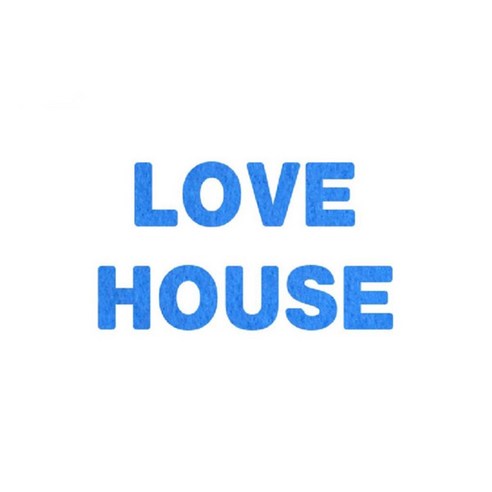 와니데코_접착이니셜 _LOVE HOUSE, 블루