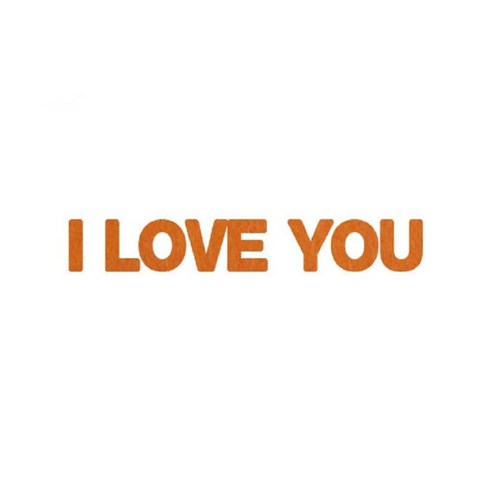 와니데코_접착이니셜 _I LOVE YOU, 오렌지