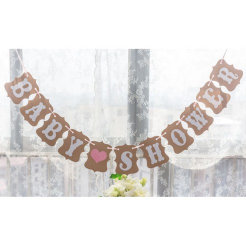 라이프스푼 패브릭 가랜드 2, BABY SHOWER, 1개