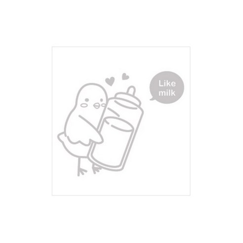 디자인수풀 캐릭터스티커 수유실, 라이트그레이