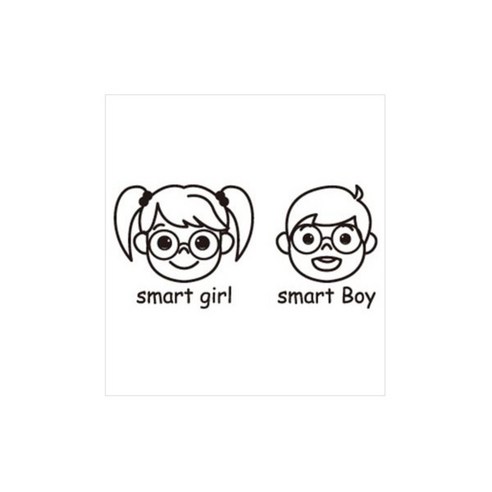 디자인수풀 캐릭터스티커 클래스 스마트, 블랙