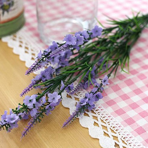 행복한마을 생화같은 조화부쉬 로즈마리 38cm x 3p, 로즈마리 퍼플, 3개
