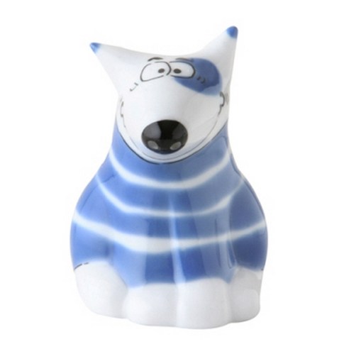 괴벨 인테리어장식 양념통, Bull Shit Terrier blue Stripes, 1개
