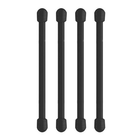 기어 타이 3IN 4pk, 블랙, 4개