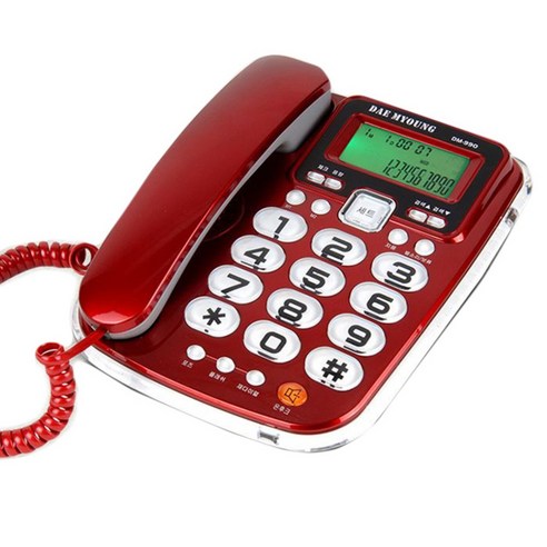 대명전자통신 네온램프 유선 전화기 DM-990