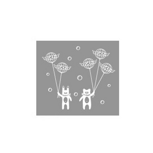 데코사랑 그래픽스티커 졸리라인 A, 화이트