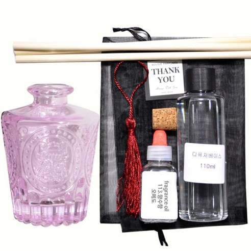 케이지 디퓨저KIT 엔틱심볼 핑크 우드태슬 향수향, 오에도, 150ml