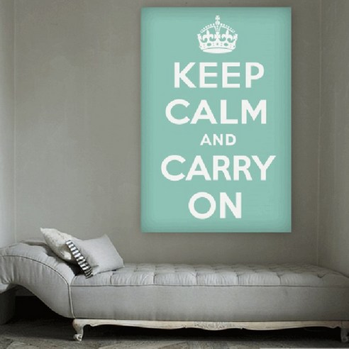 시트로 Keep calm and carry on 스티커 L, pale그린