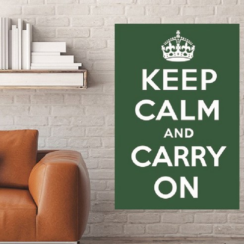 시트로 Keep calm and carry on 스티커 L, forest 그린