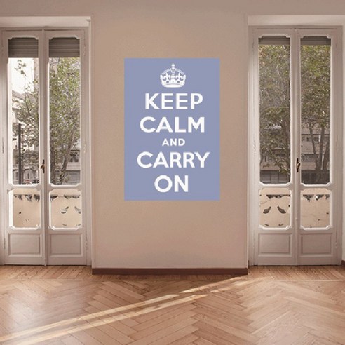 시트로 Keep calm and carry on 스티커 M, pale 퍼플