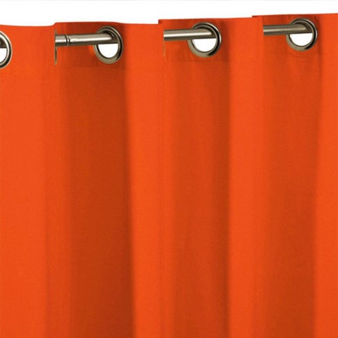 라흐두뜨 순면 패브릭 아일렛탑 커튼, orange