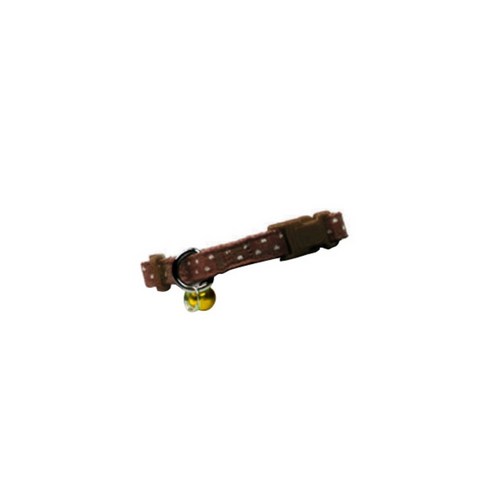 티티펫 페티튜드하프패턴 목줄 3개, 브라운, 15mm