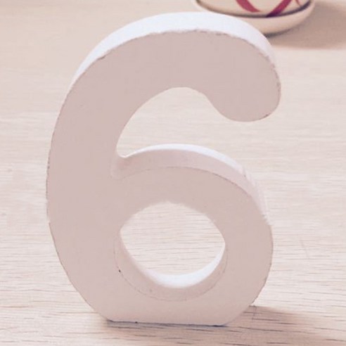 아리코 나무장식 6 3입, 화이트, 1개