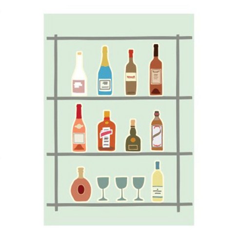 앤츠팩토리 일러스트포스터, liquor,