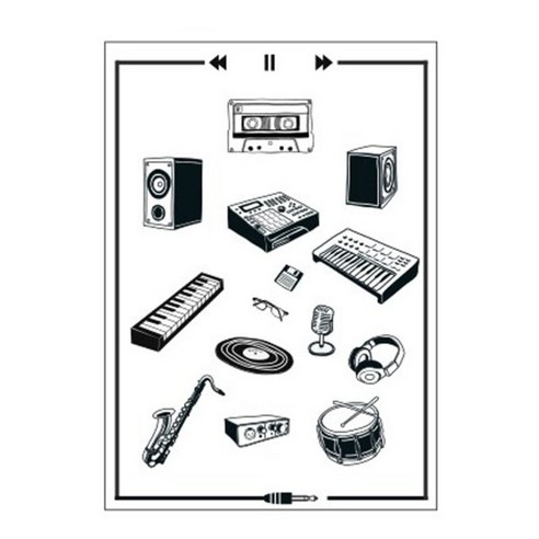 앤츠팩토리 일러스트포스터, music