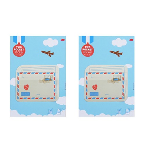 레드클라우디 Two Pocket Sticker, 2개, 러브레터