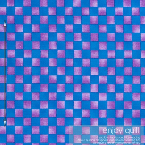 그래픽체크시리즈 격자무늬 프린트 원단, 퍼플 블루, 1개