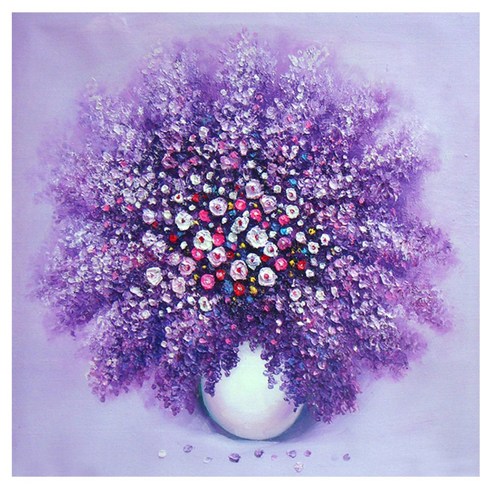 케이엠엘리보석십자수 3D 향기가득 화병 40x40cm, 1개