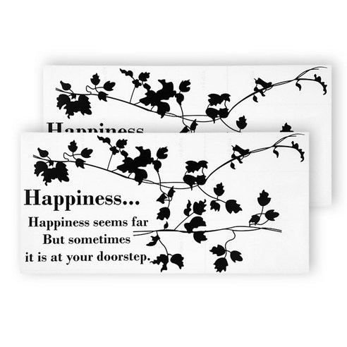 미문DS Happiness 그래픽 스티커 MGP-335 2개, 검정
