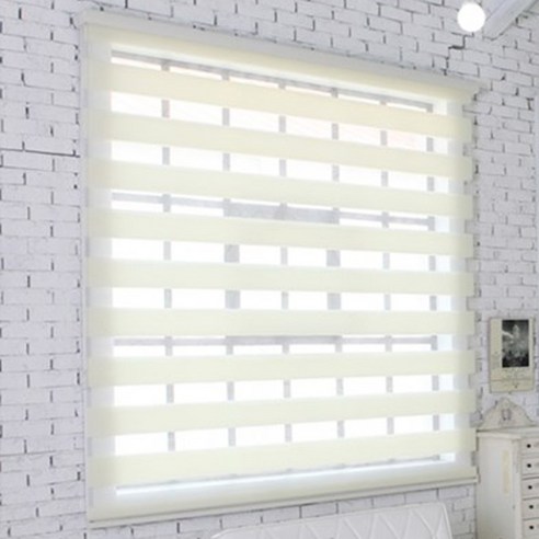 스타코 와이드 소프트 손잡이 좌측 콤비블라인드, 아이보리