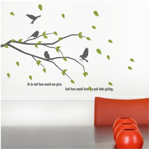 홈코디 봄의노래 소형 포인트 스티커, 다크그레이+올리브그린