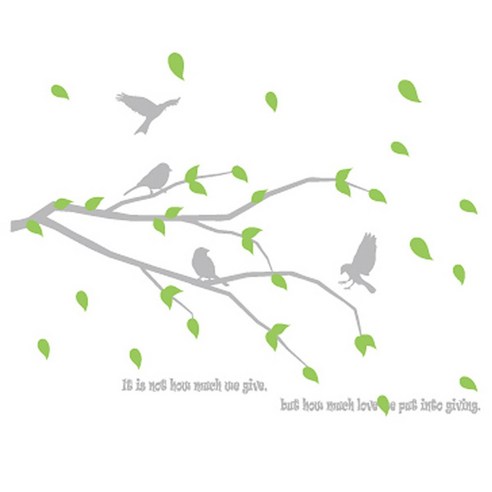 홈코디 봄의노래 소형 포인트 스티커, 그레이+옐로우그린