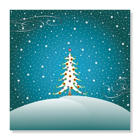 디아섹액자 벽걸이용, snow and christmas tree