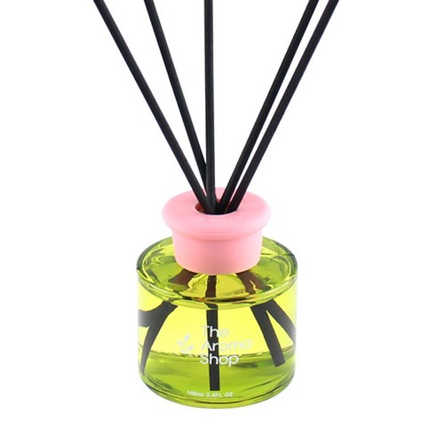 The Aroma Shop 그린유리병 100ml 디퓨저, 피오니