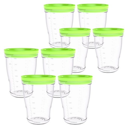 베베락 밀폐형 280ml, 그린, 8개