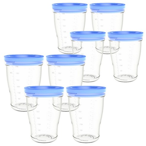 베베락 밀폐형 280ml, 블루, 8개